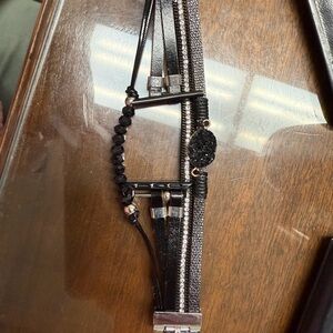 Black and Silver Multi-Strand Bracelet